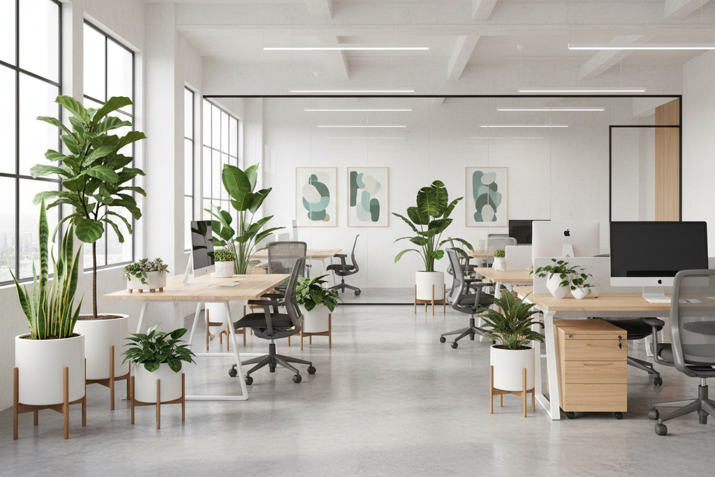 Office with rental plants